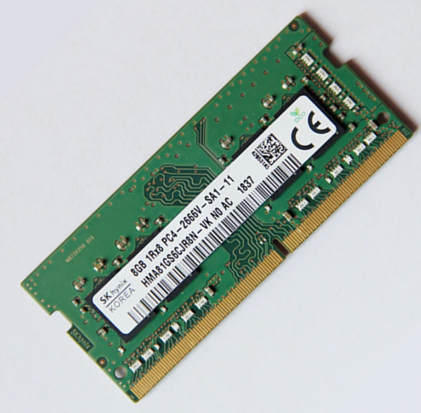 SKhynix SO-DDR4 RAM 2666MHz 1x8GB HMA81GS6JJR8N-VK NO AC 1943