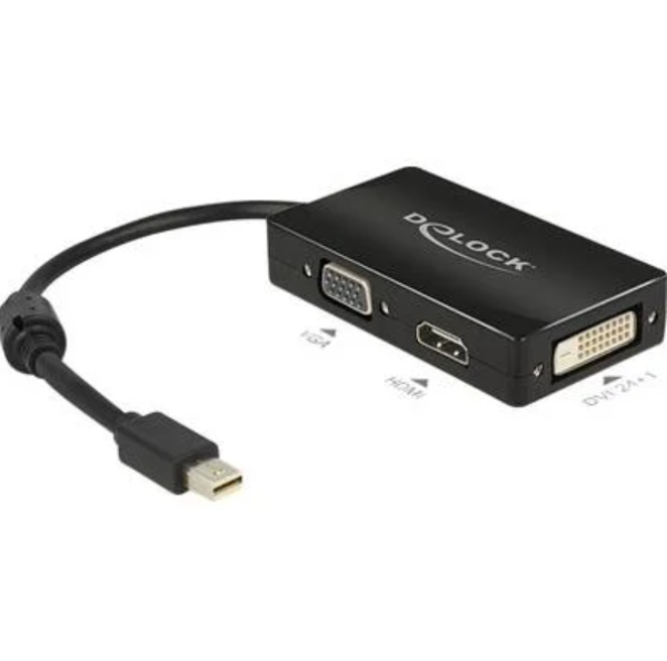 Delock Mini DisplayPort auf HDMI / VGA / DVI Adapter 62631