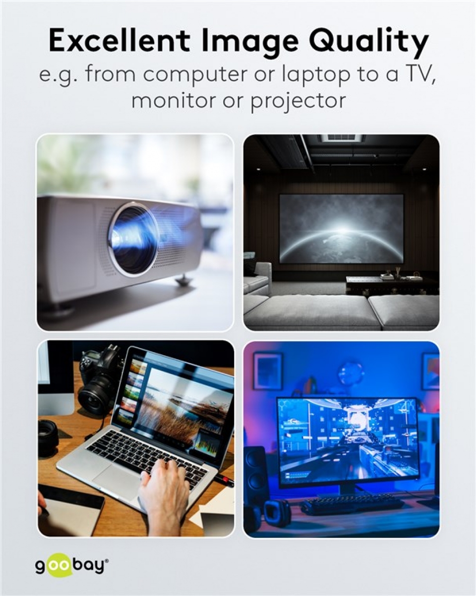 Goobay DisplayPort auf HDMI Adapterkabel 4K 2m