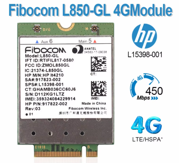 4G LTE Modul Karte L850-GL L15398-006 für HP EliteBook x360 1040 G6
