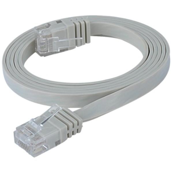 Ethernet RJ45 LAN Kabel 1.75m weiss flach Cat. 6A
