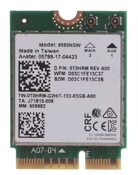 WLAN / Bluetooth Karte Intel Wireless-AC Dualband M.2 9560NGW