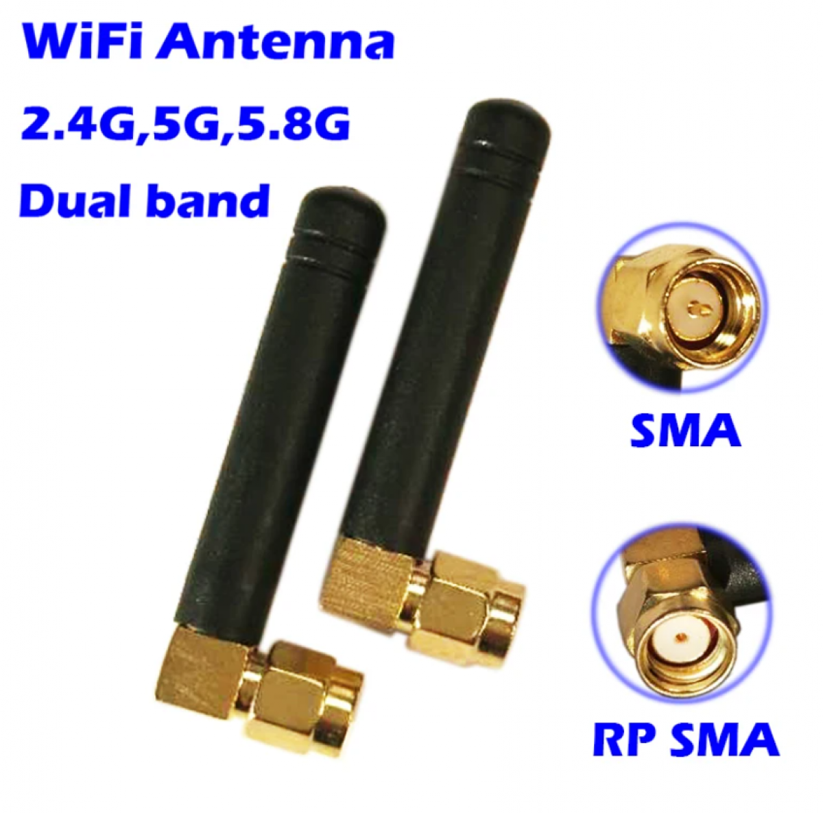 WLAN Antennen RP-SMA 48 mm (2 Stück)