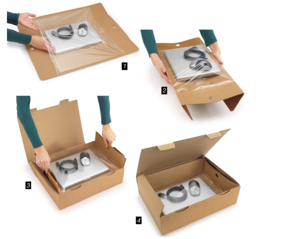 Versandkarton Fixierverpackung für Laptops und Tablets 39 x 26 x 10 cm